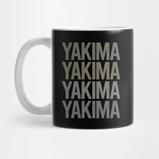 Gray Text Art Yakima Mug